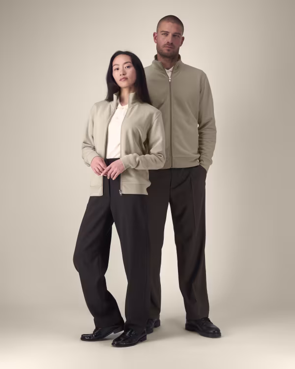 Sweat zippé à col montant unisexe de la collection ss26 de Stanley/Stella